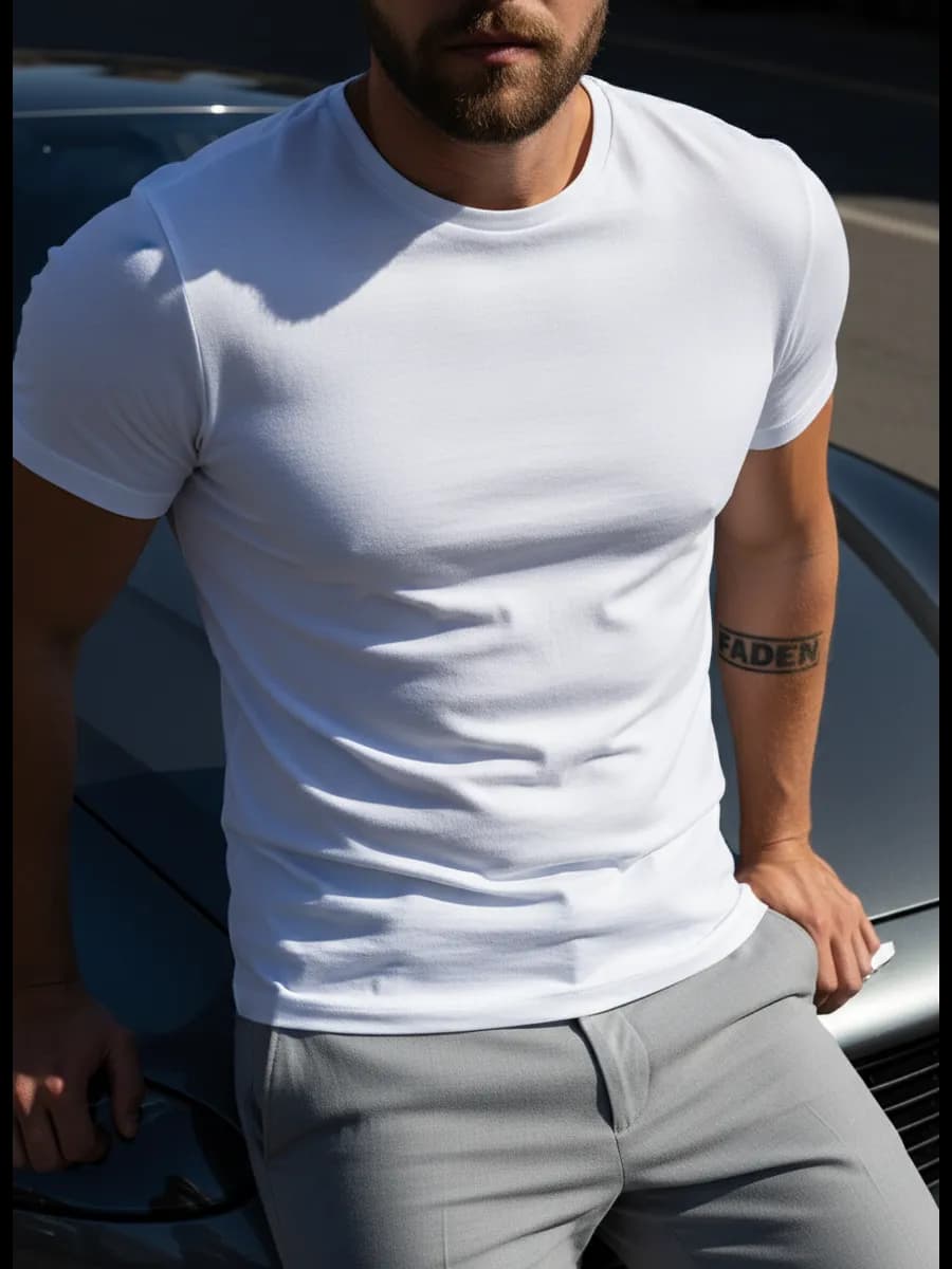 Футболка базовая хлопок - фото 1