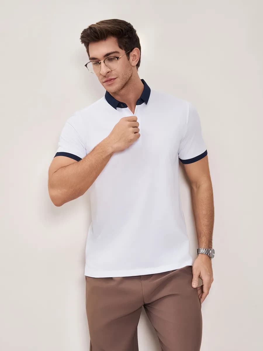 Футболка поло мужское с коротким рукавом