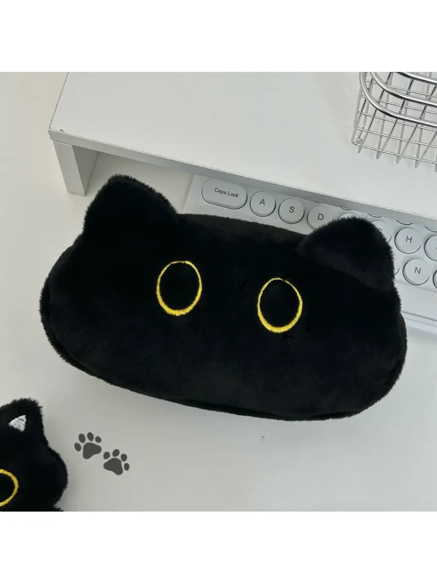 Пенал-косметичка плюшевая Котик