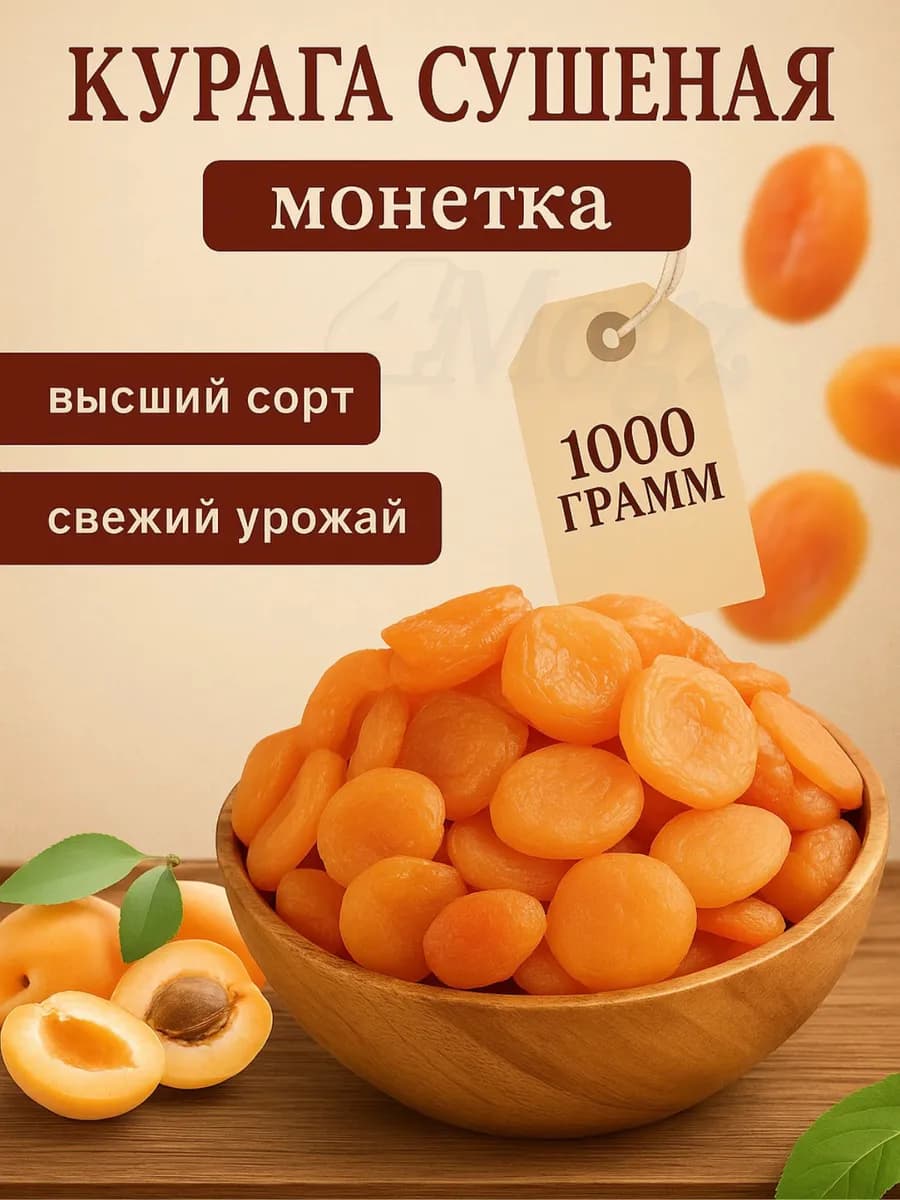 Курага натуральная без косточек отборная, без сахара 1кг