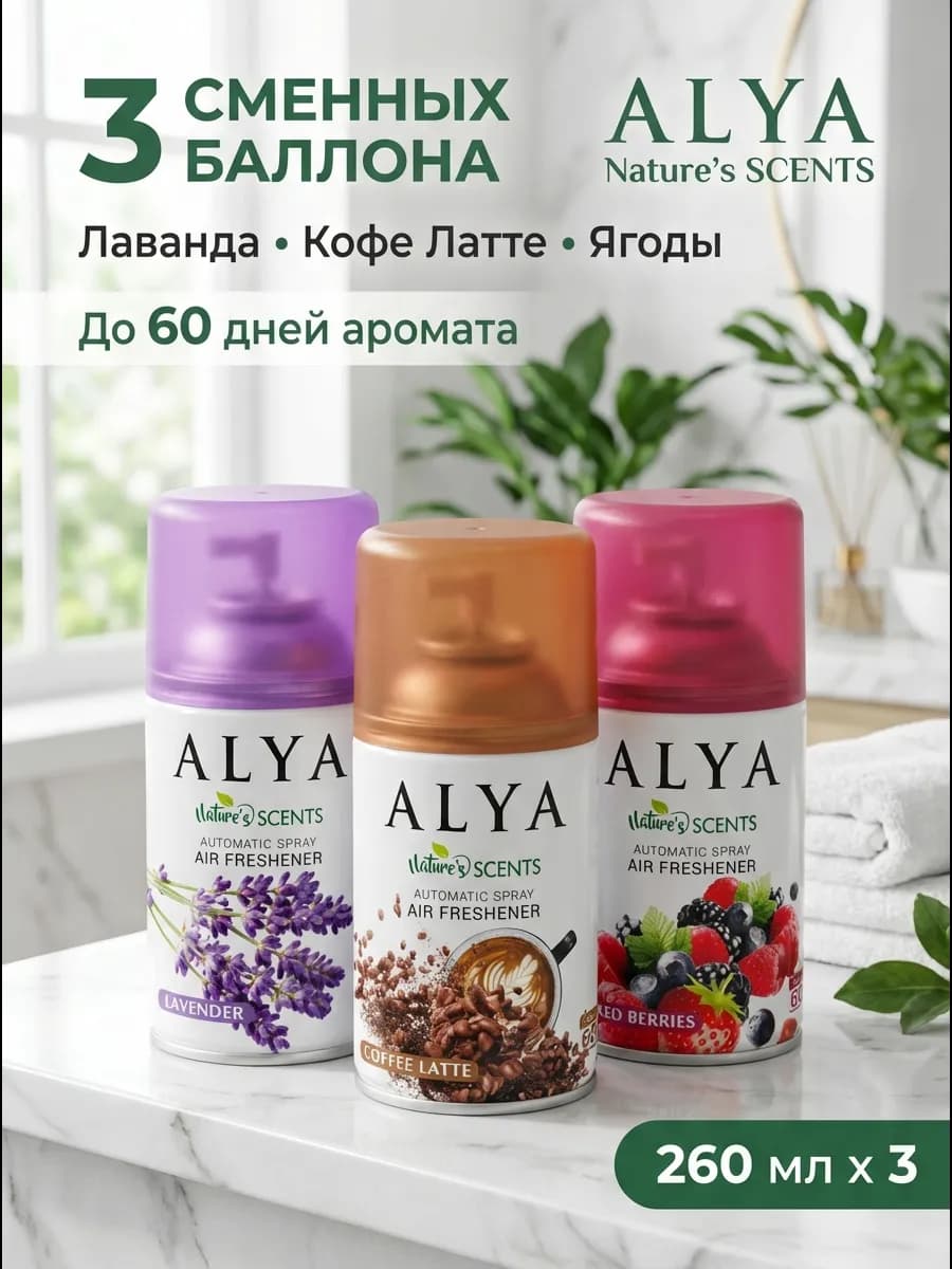 Освежитель воздуха сменный баллон 3шт