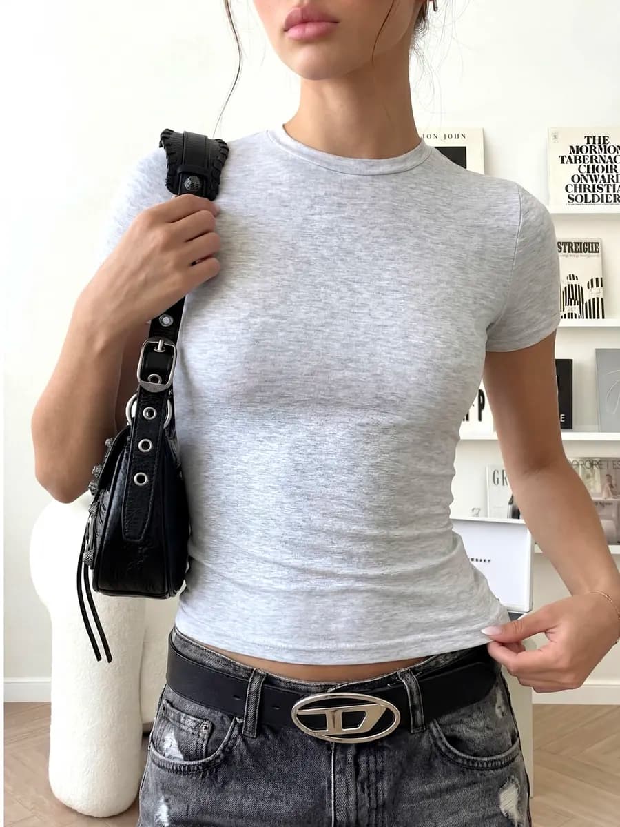 Футболка скимс облегающая