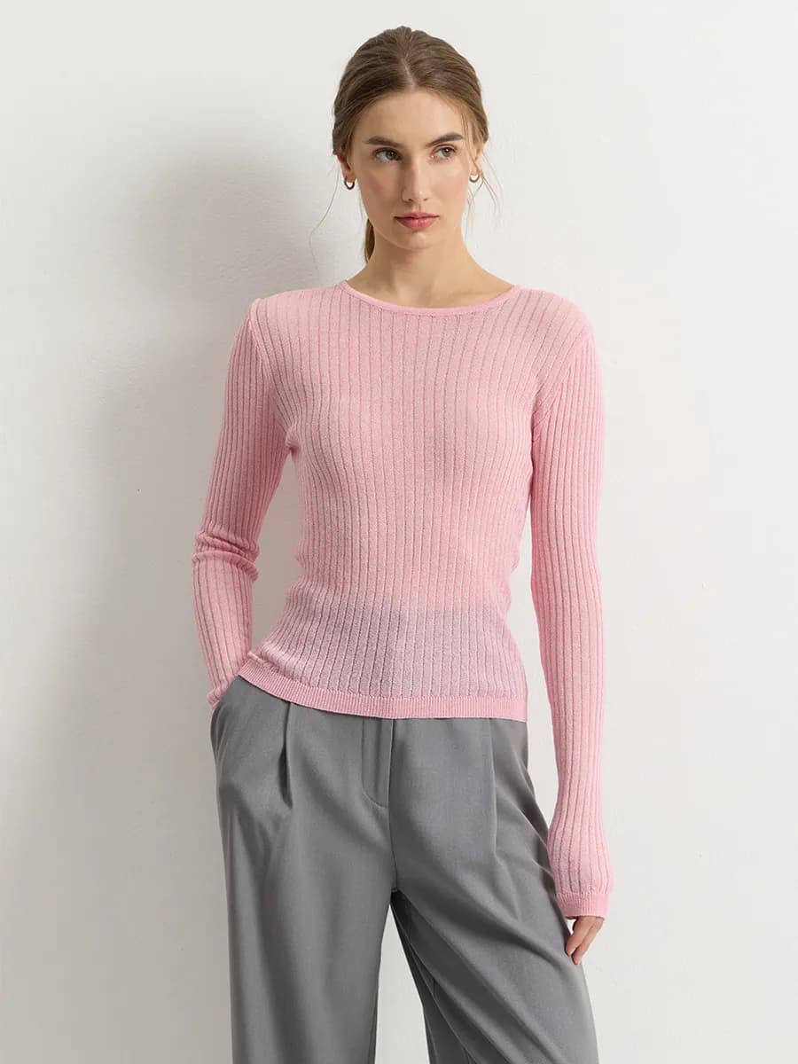 Джемпер лапша облегающий