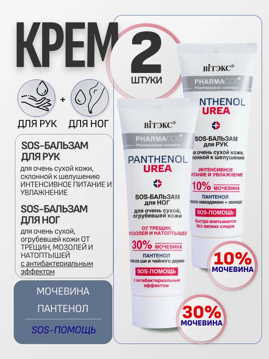 Крем для рук и крем для ног с мочевиной