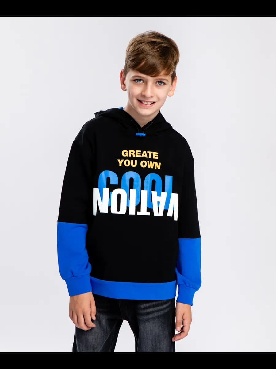 Худи для мальчика с принтом Толстовка с капюшоном