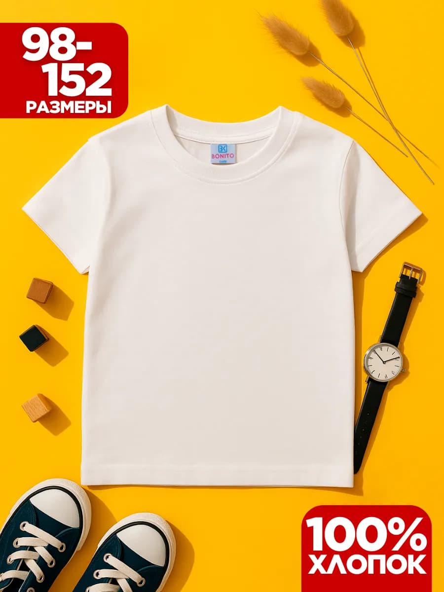 Футболка базовая детская в школу