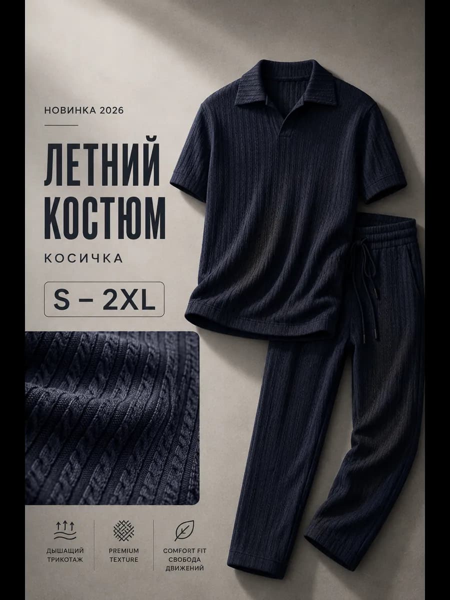 Костюм летний с брюками