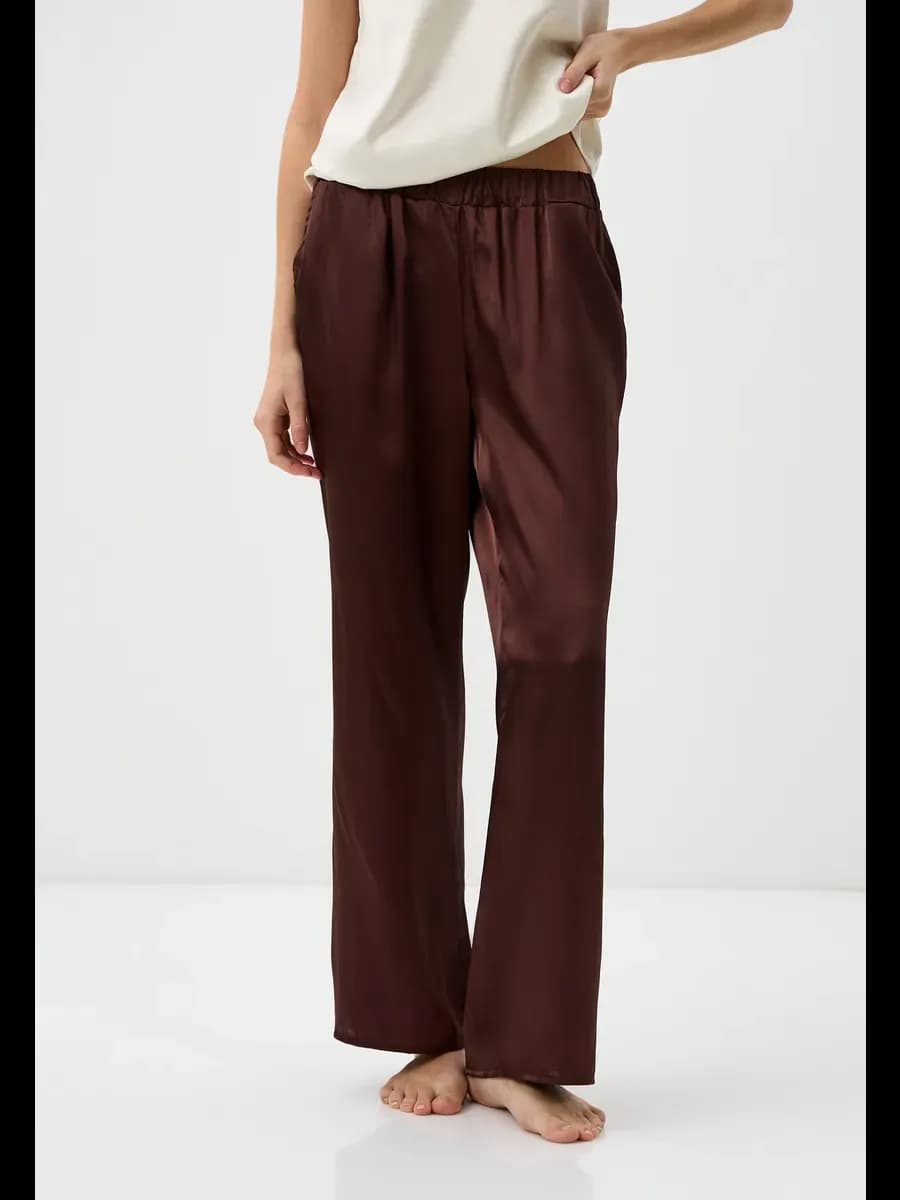 Штаны домашние шелковые широкие большие размеры