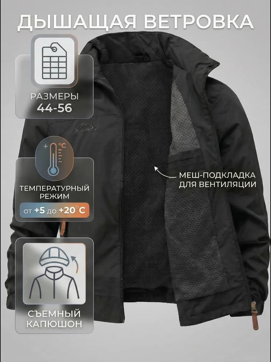 Весенняя ветровка с капюшоном