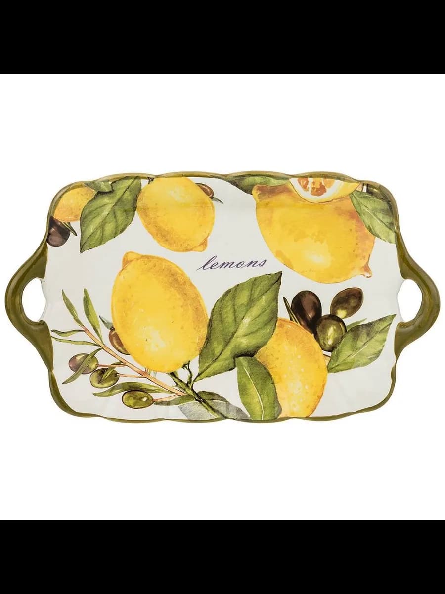 Блюдо Лимон Три Agness, 23.5 см, доломит, подарок