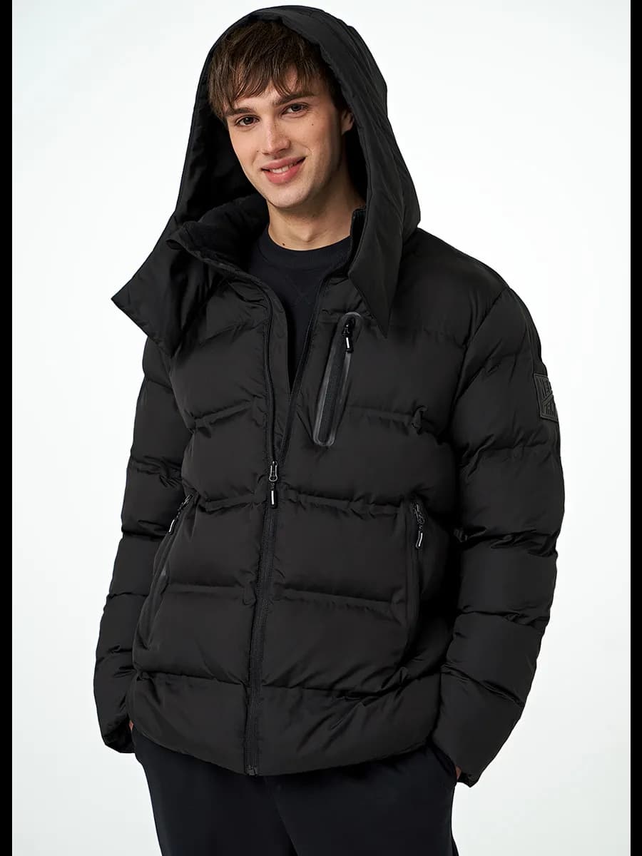 Куртка зимняя стеганая с капюшоном