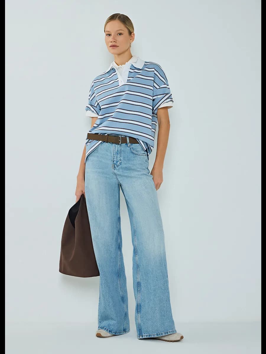 Поло в полоску