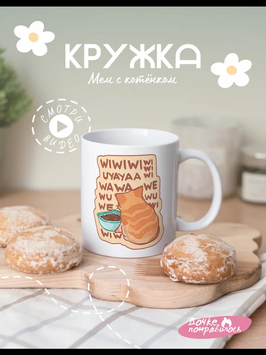 Кружка мем подарочная wiwiwi cat