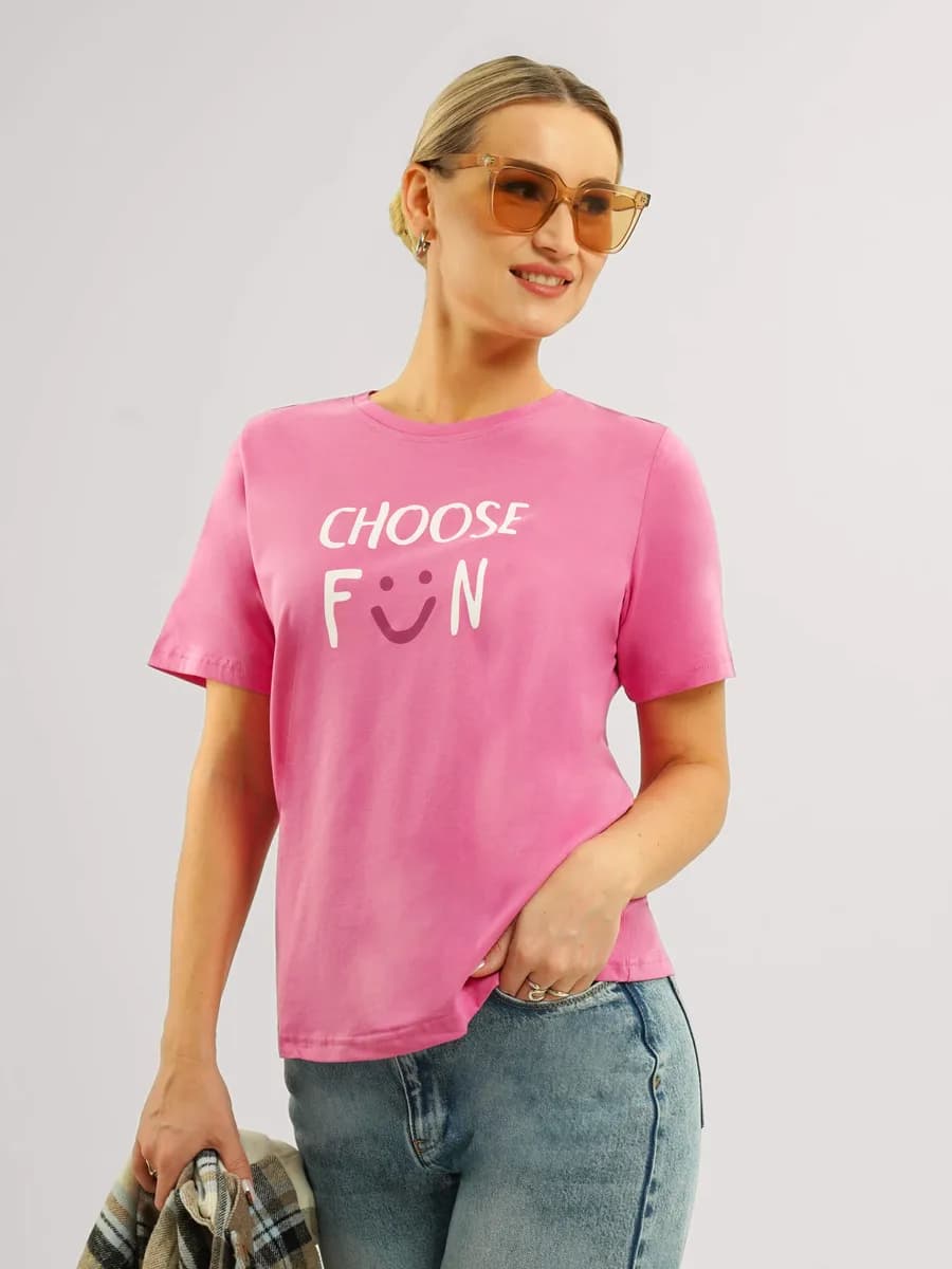 Футболка с принтом модал