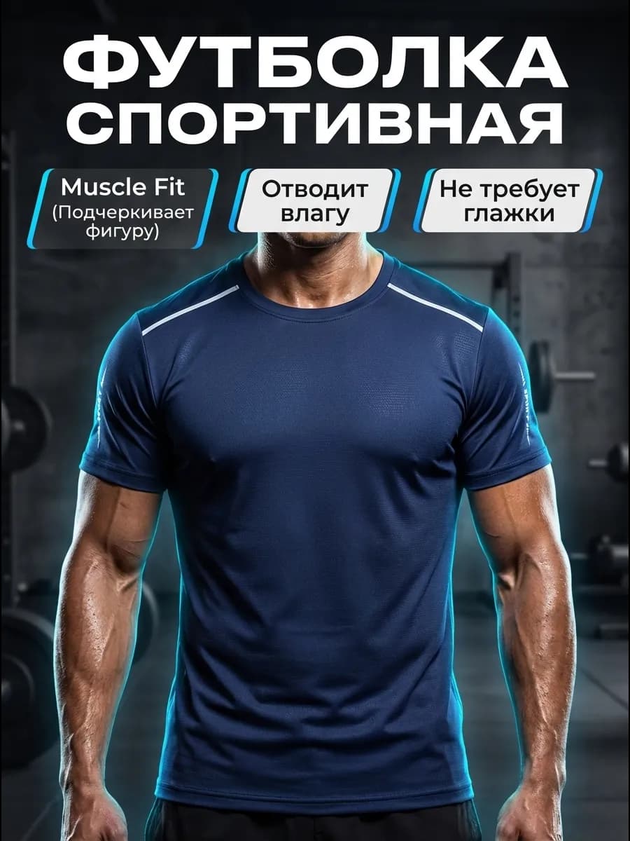 Футболка спортивная мужская для зала