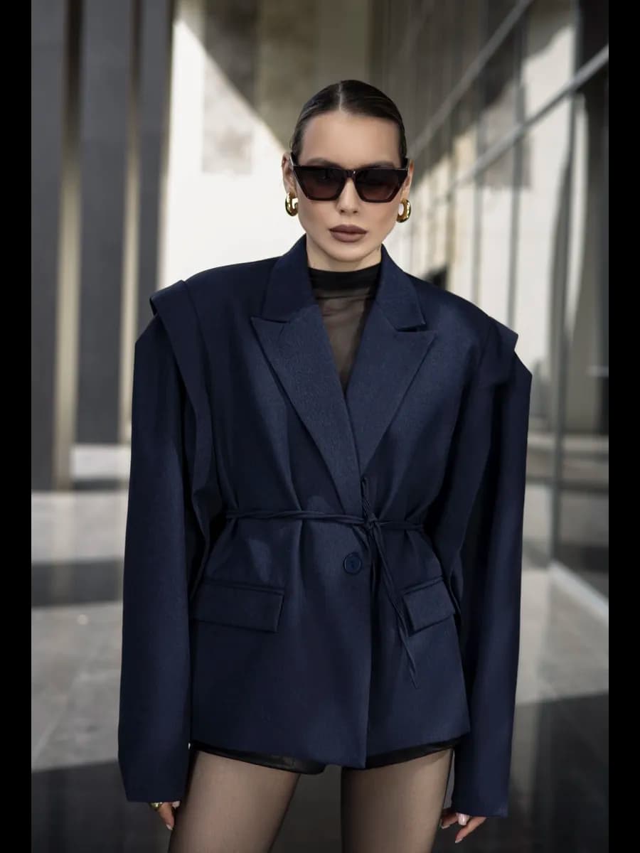 Пиджак оверсайз коричневый