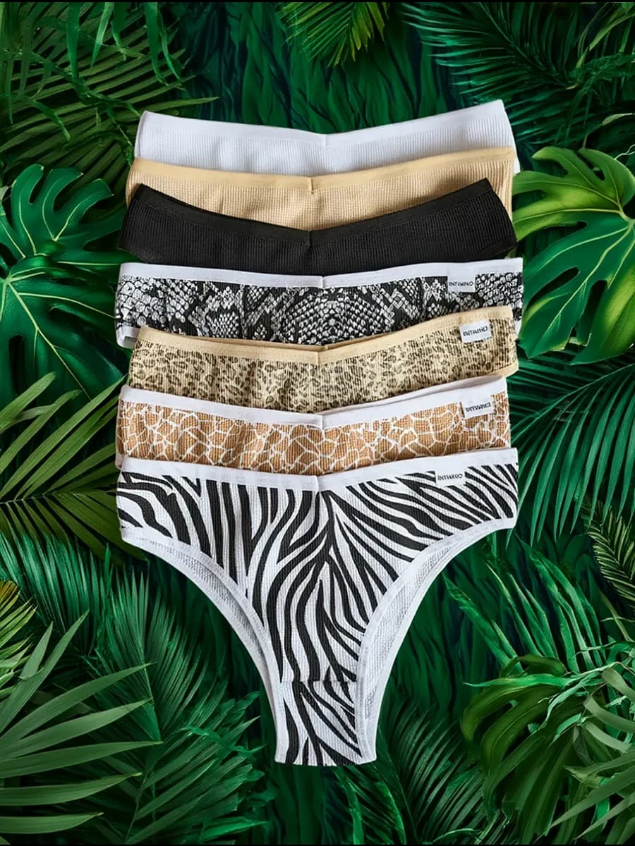 Трусы бразильяна танга набор 7 штук