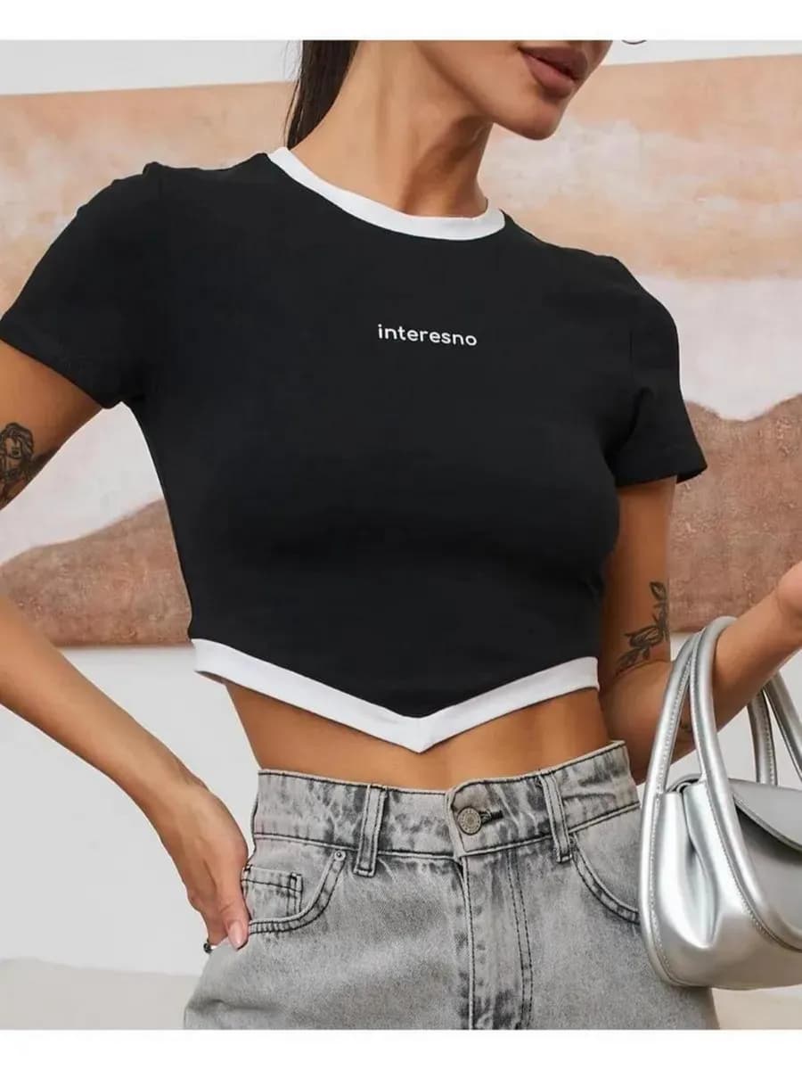 Кроп топ укороченный