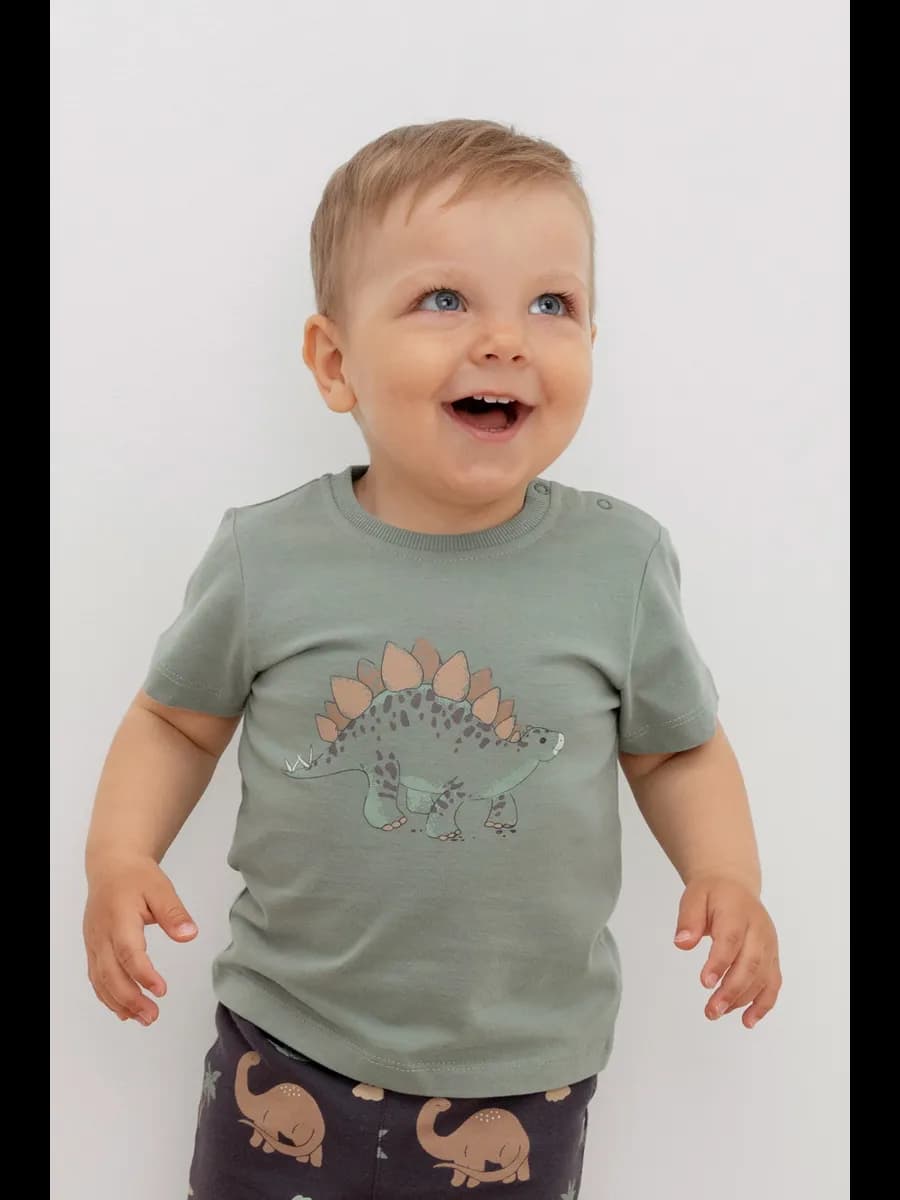 Трикотажная футболка с принтом для малыша хлопок