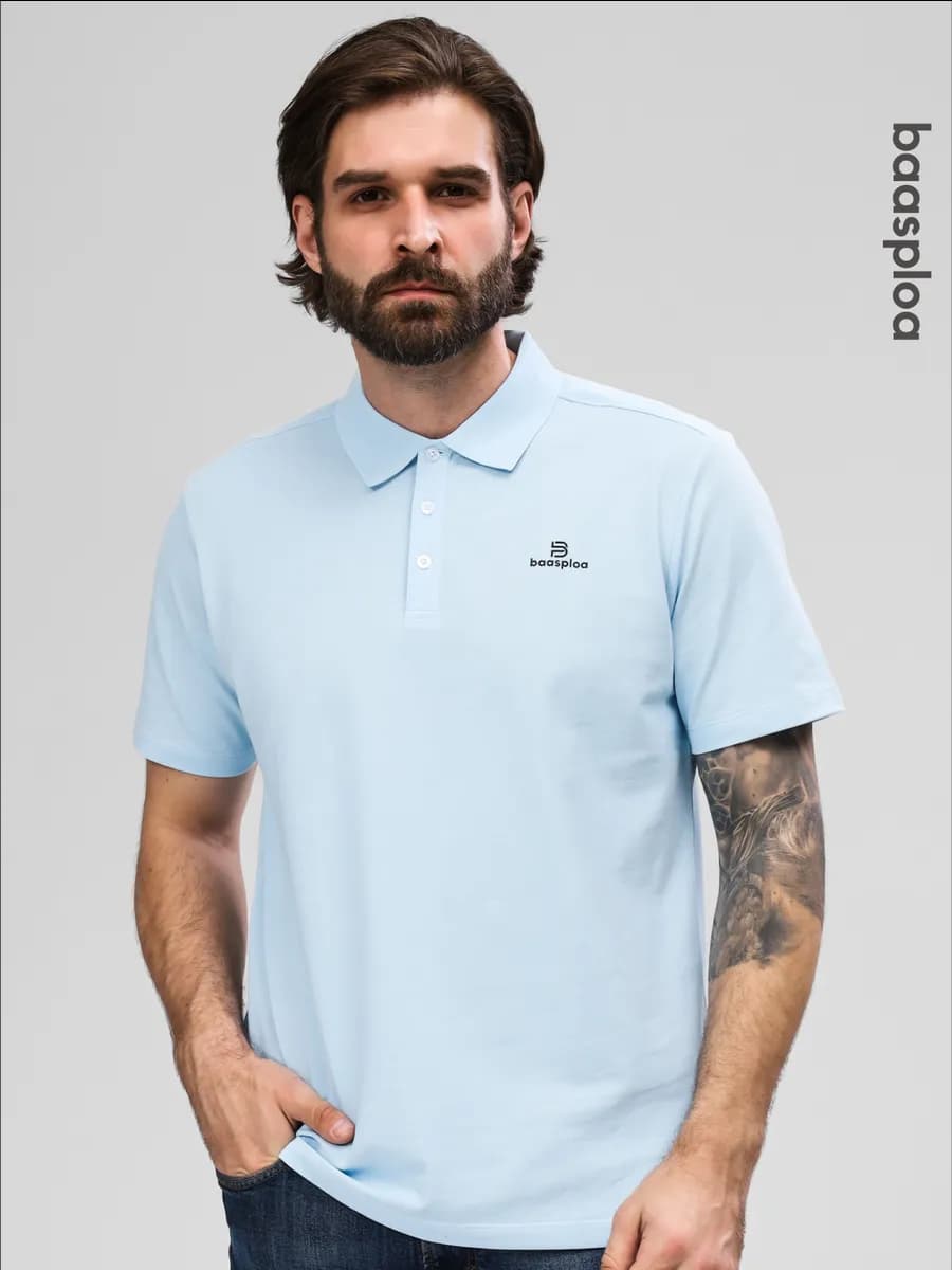 Футболка поло с коротким рукавом хлопок