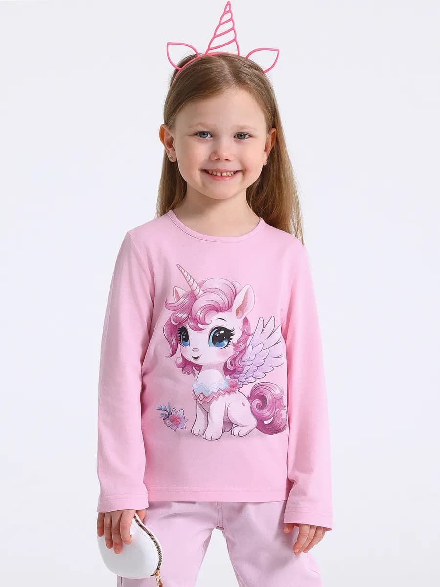 Лонгслив с принтом в садик хлопок 100%