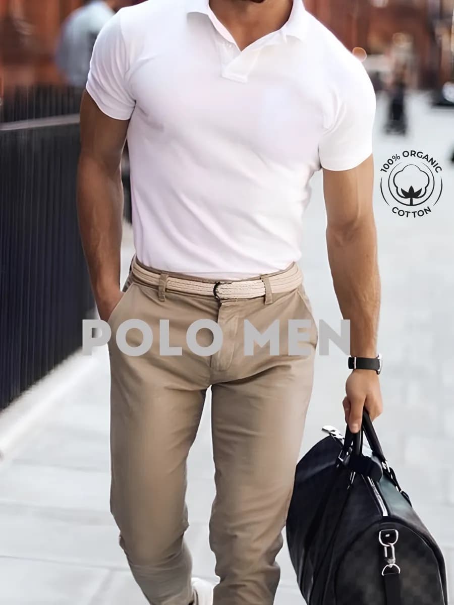 Футболка-поло с коротким рукавом хлопок