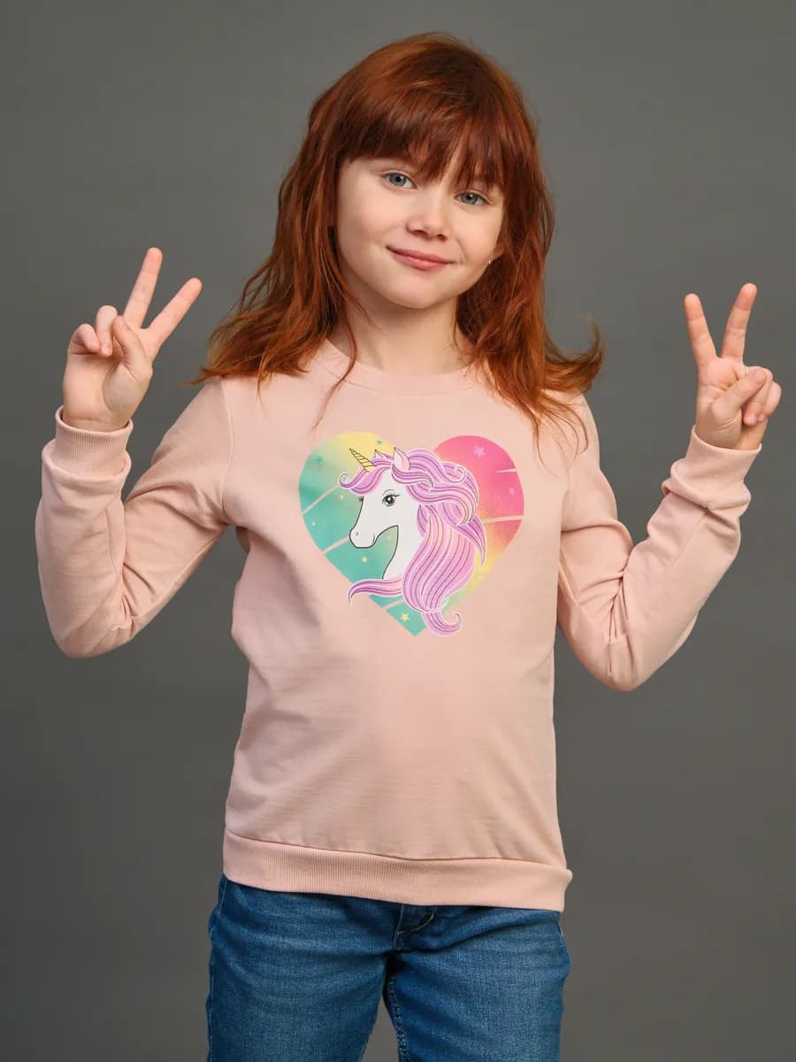 Толстовка свитшот без начеса с принтом - фото 1