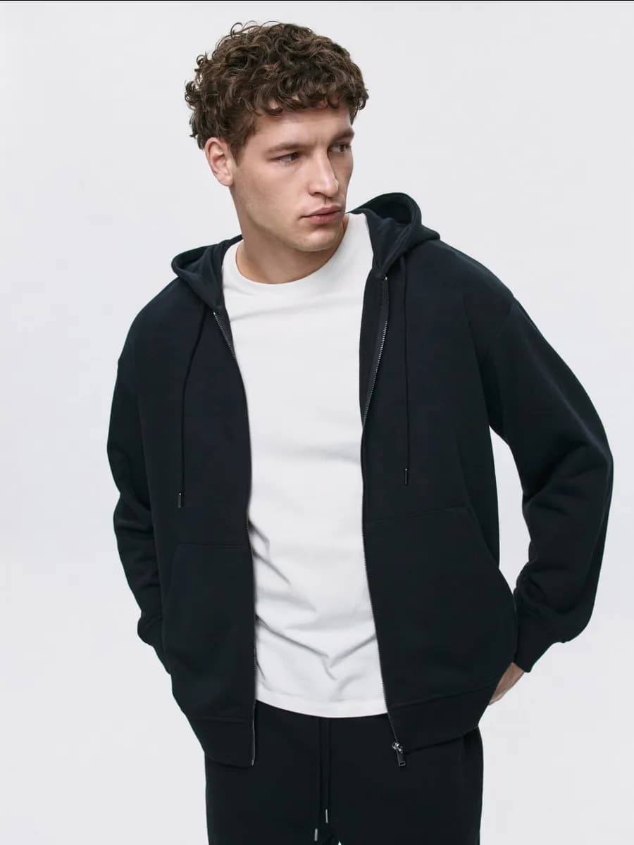 Толстовка на молнии с капюшоном футер