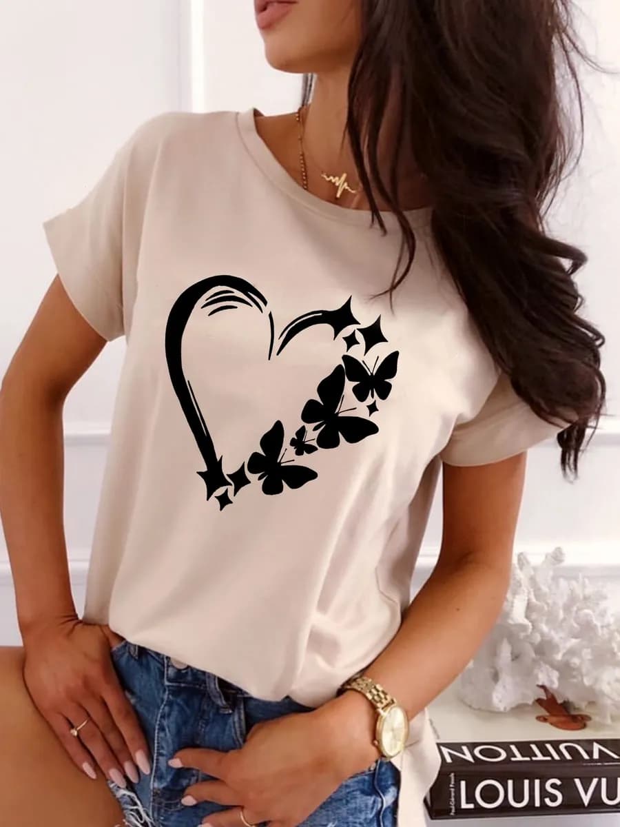 Футболка хлопковая с принтом