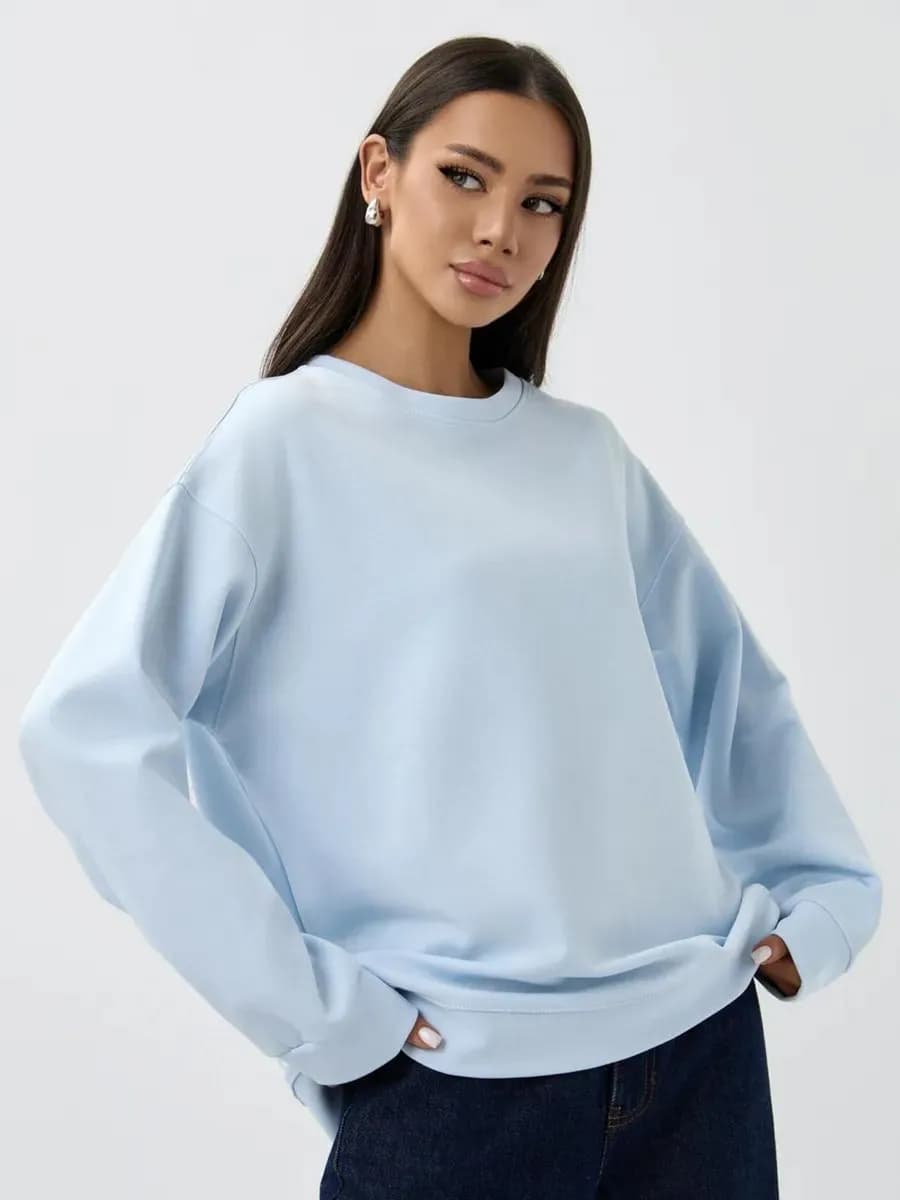 Свитшот оверсайз базовый без начеса