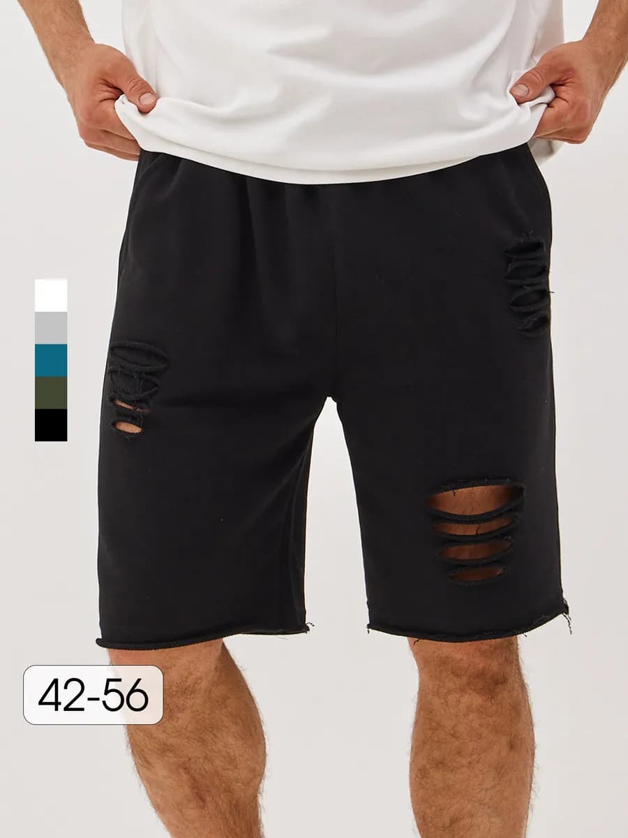 Шорты трикотажные рваные