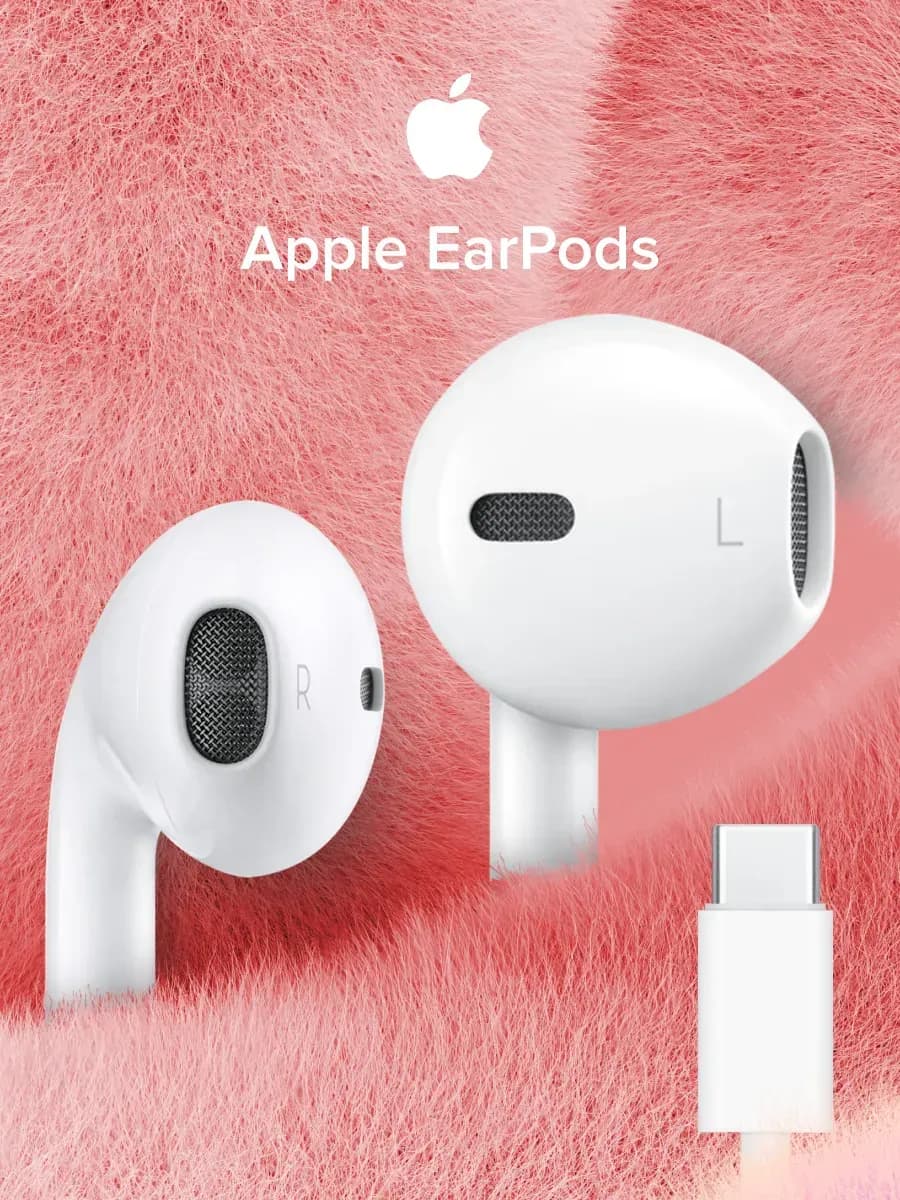 Наушники проводные EarPods with Type C Connector White