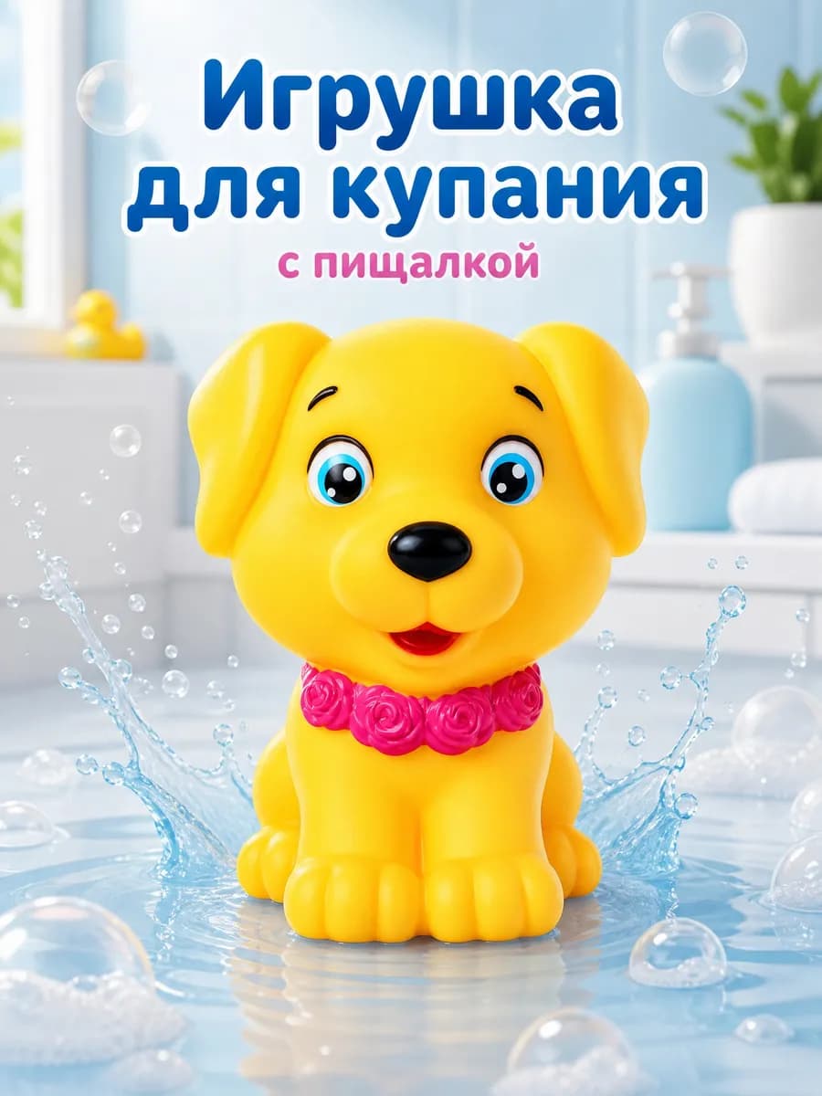 Игрушка для купания в ванной Собачка