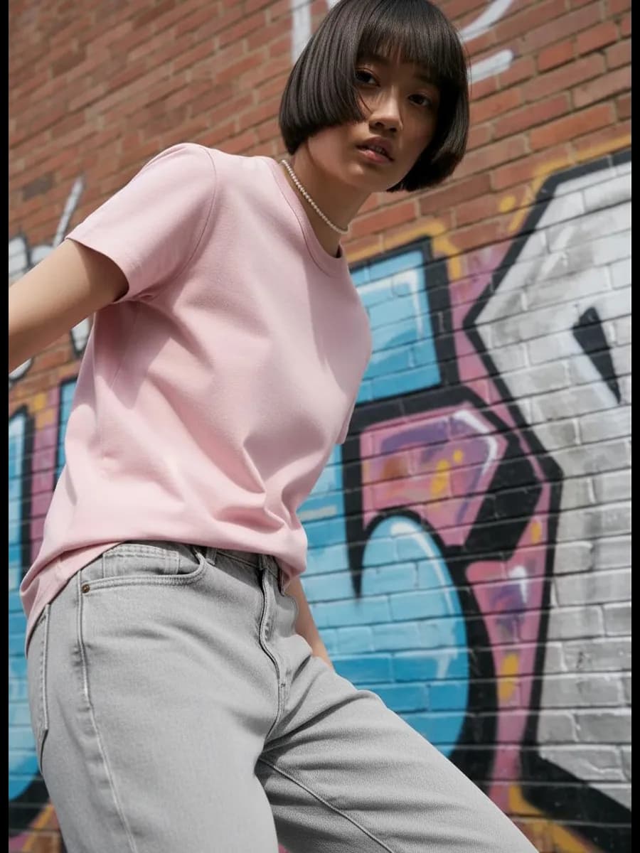 Плотная классическая футболка из хлопка