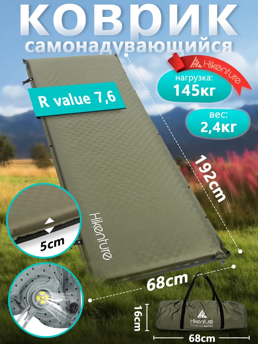 Коврик самонадувающийся туристический 5cm в машину