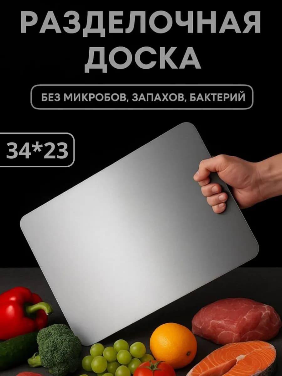 Разделочная доска из нержавеющей стали профессиональная - фото 1