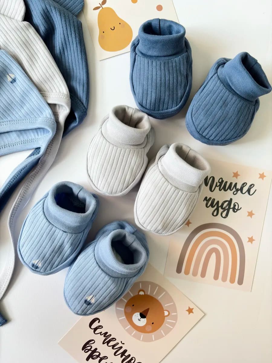 Пинетки для новорожденных комплект 3 шт