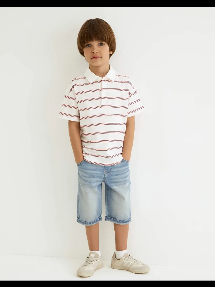 Джинсовые шорты со шнурком