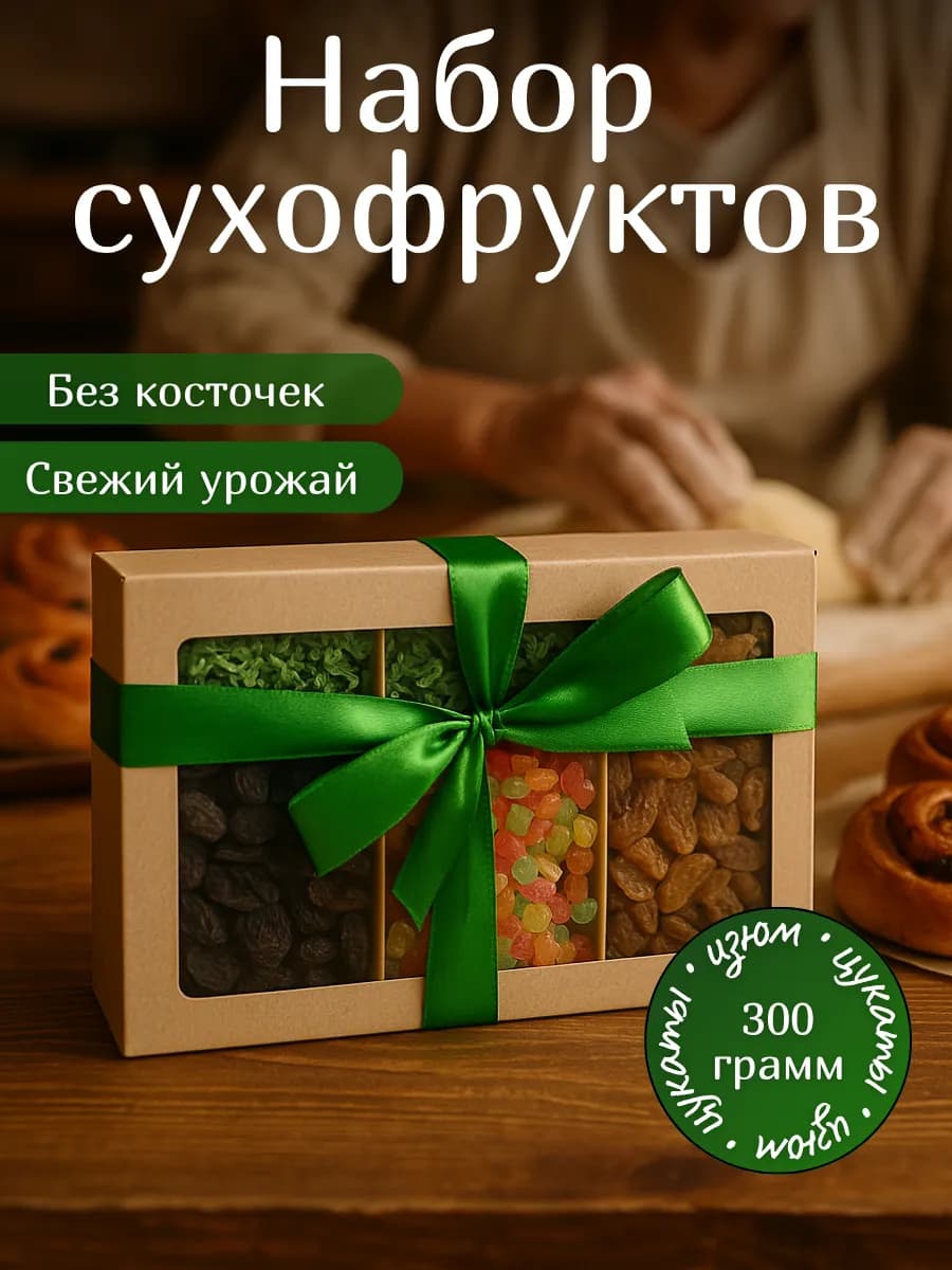 Вкусный подарочный пасхальный набор изюм и цукаты - фото 1