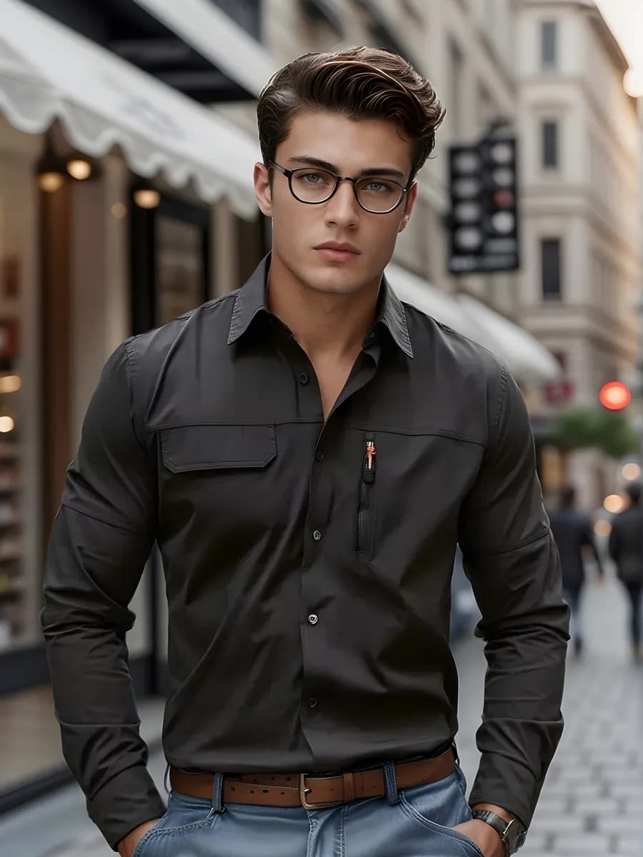 Рубашка классическая удлиненная оверсайз