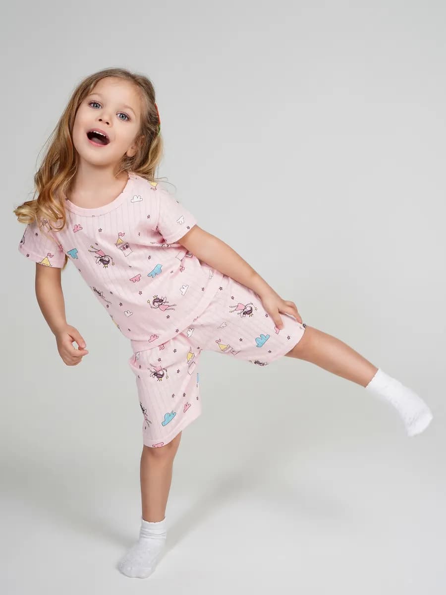 Пижама с шортами детская летняя - фото 1