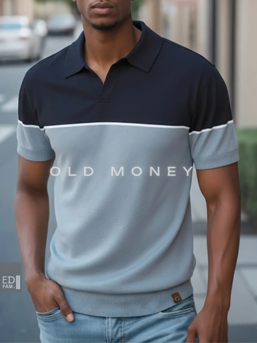 Футболка поло вязаная с коротким рукавом old money