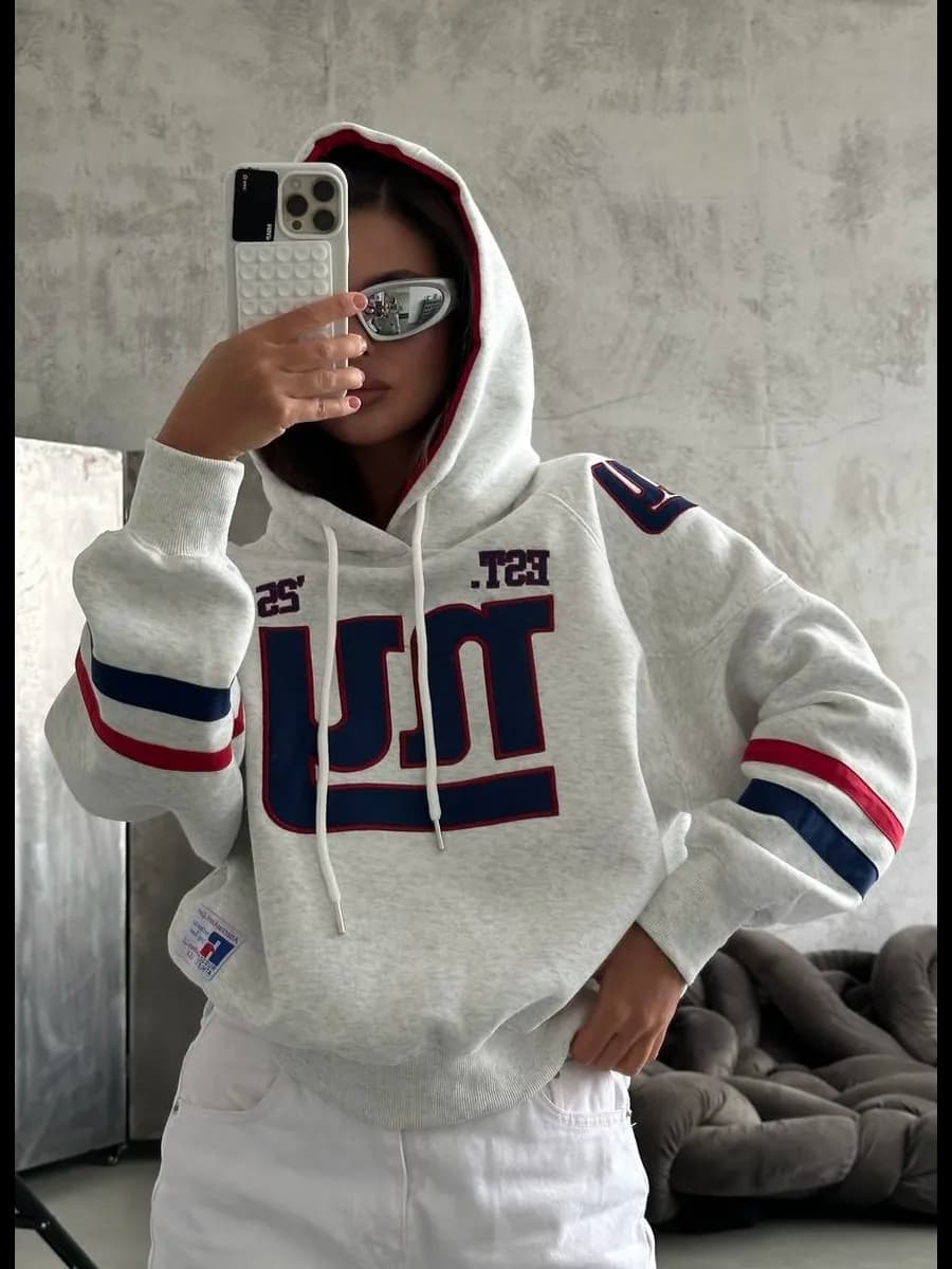 Худи оверсайз с принтом