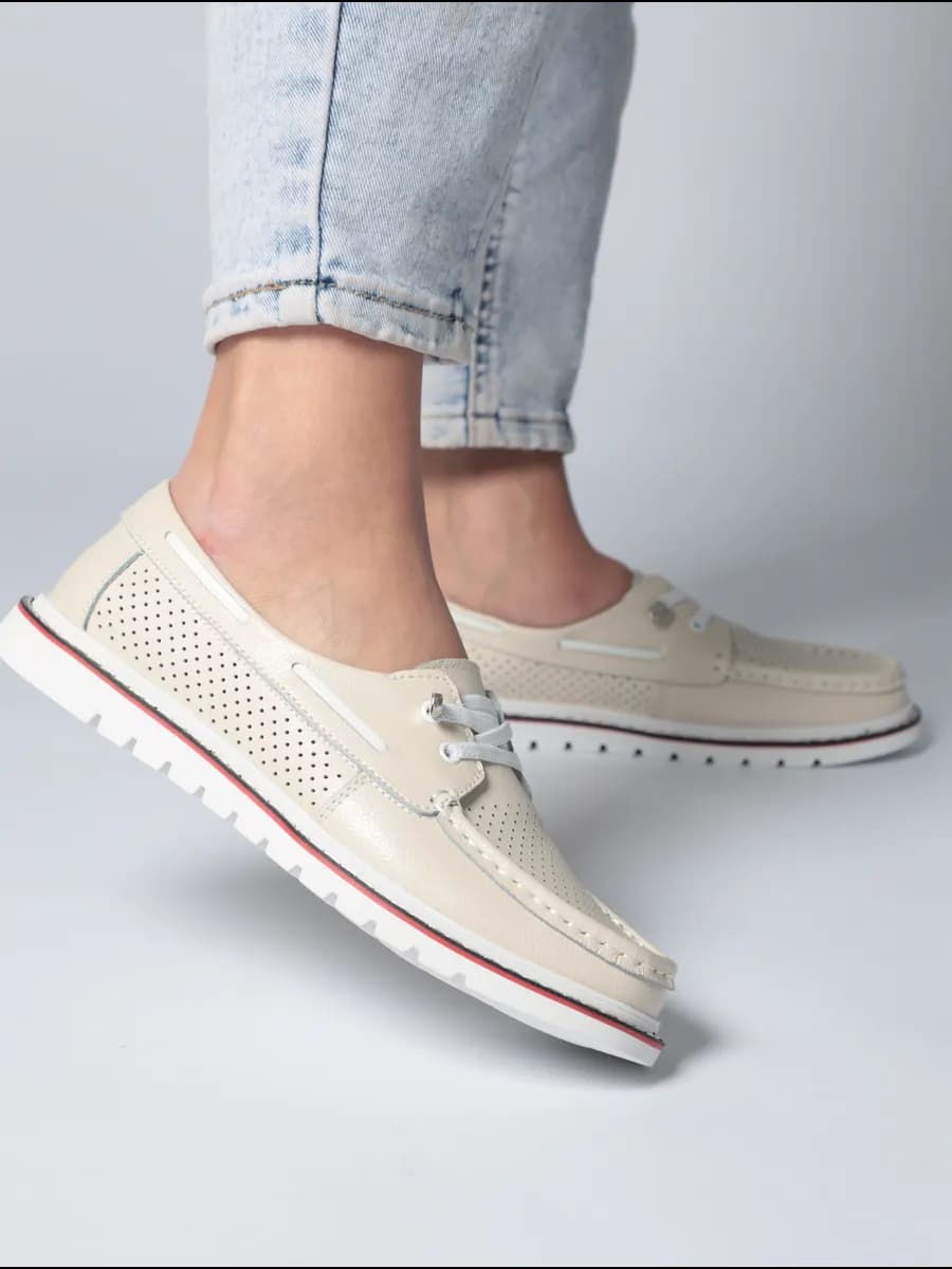 Мокасины летние с перфорацией