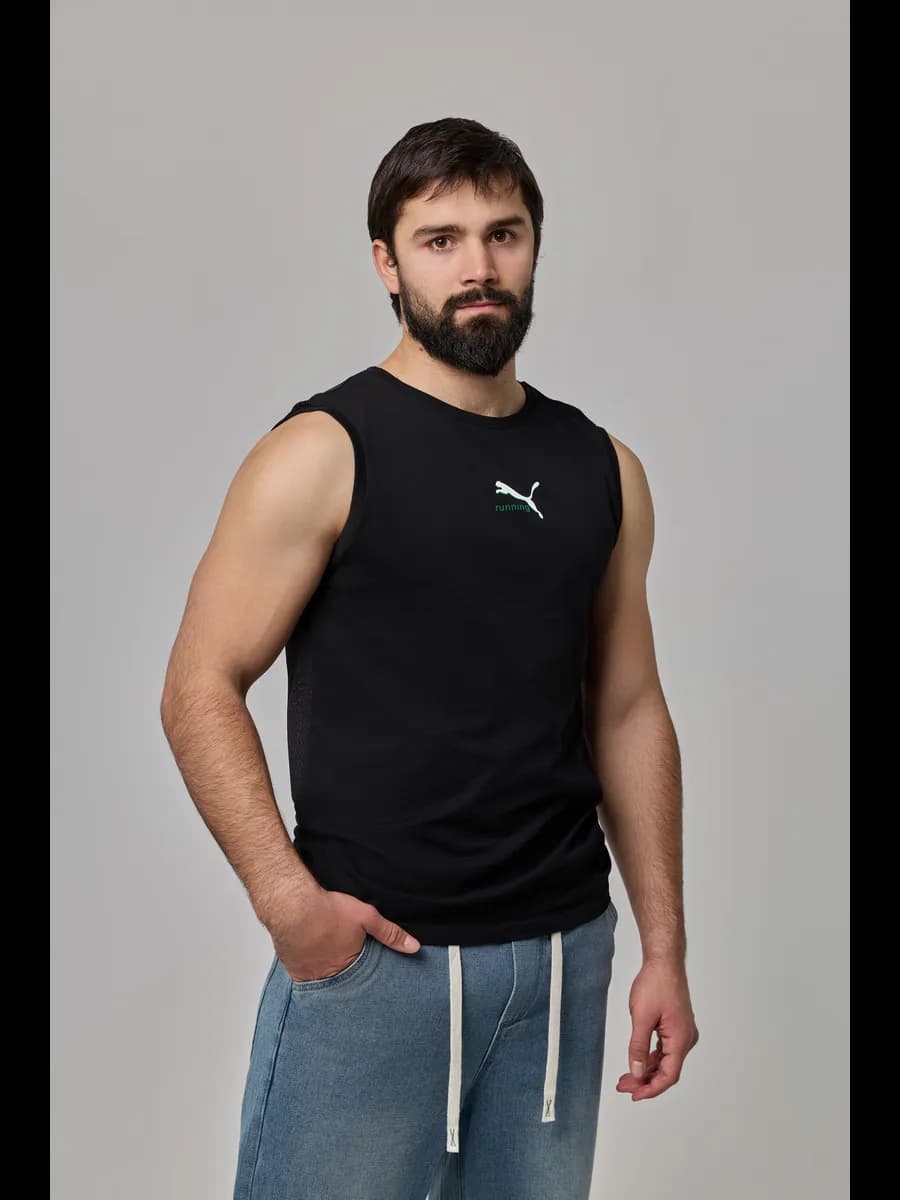 Майка мужская спортивная хлопок - фото 1