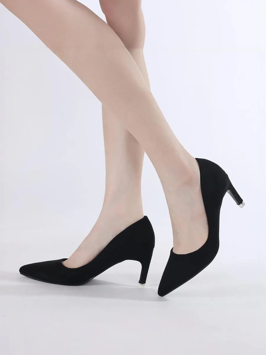 Туфли лодочки на каблуке классические - фото 1