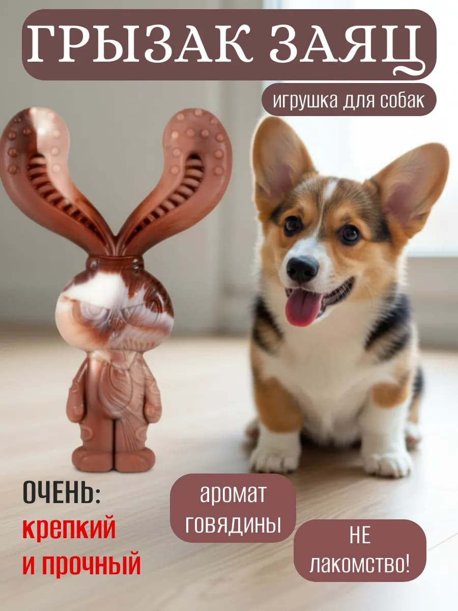 Игрушка-грызак для собак Заяц