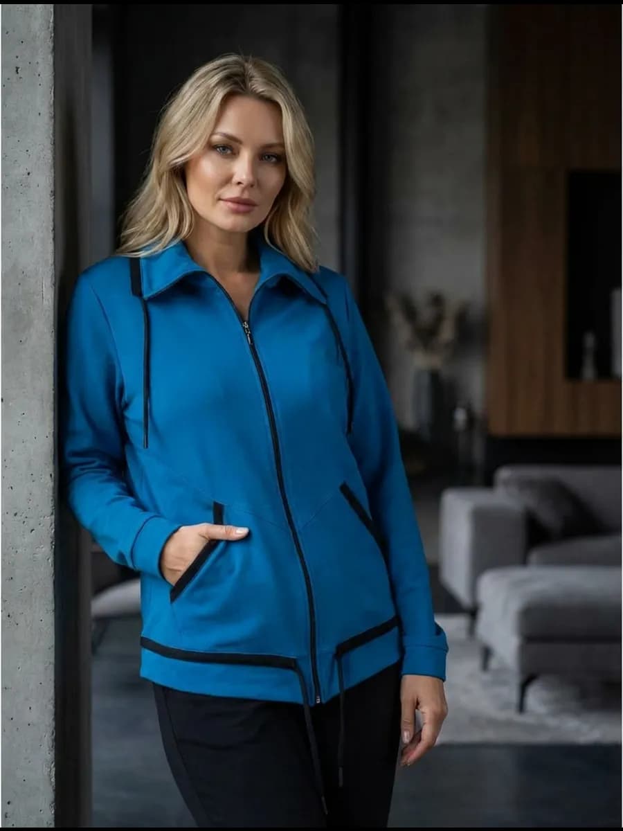 Спортивный костюм без начеса на молнии