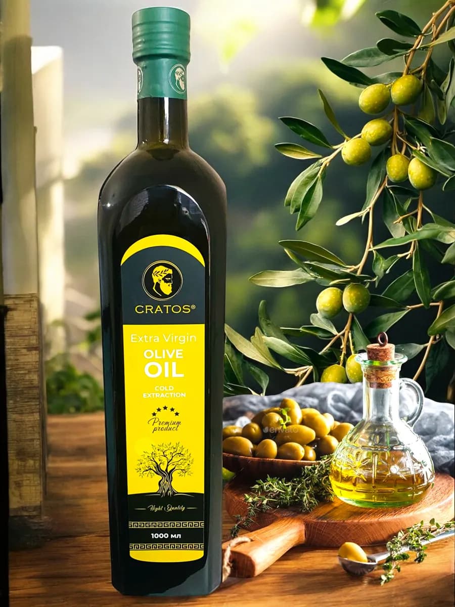 Масло оливковое нерафинированное CRATOS Extra Virgin 1000 ml