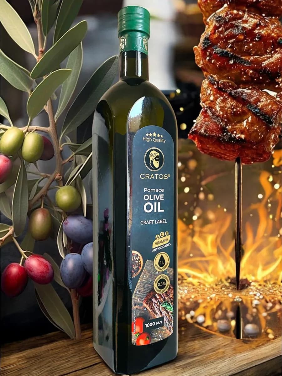 Масло оливковое рафинированное CRATOS Pomace 1000 ml